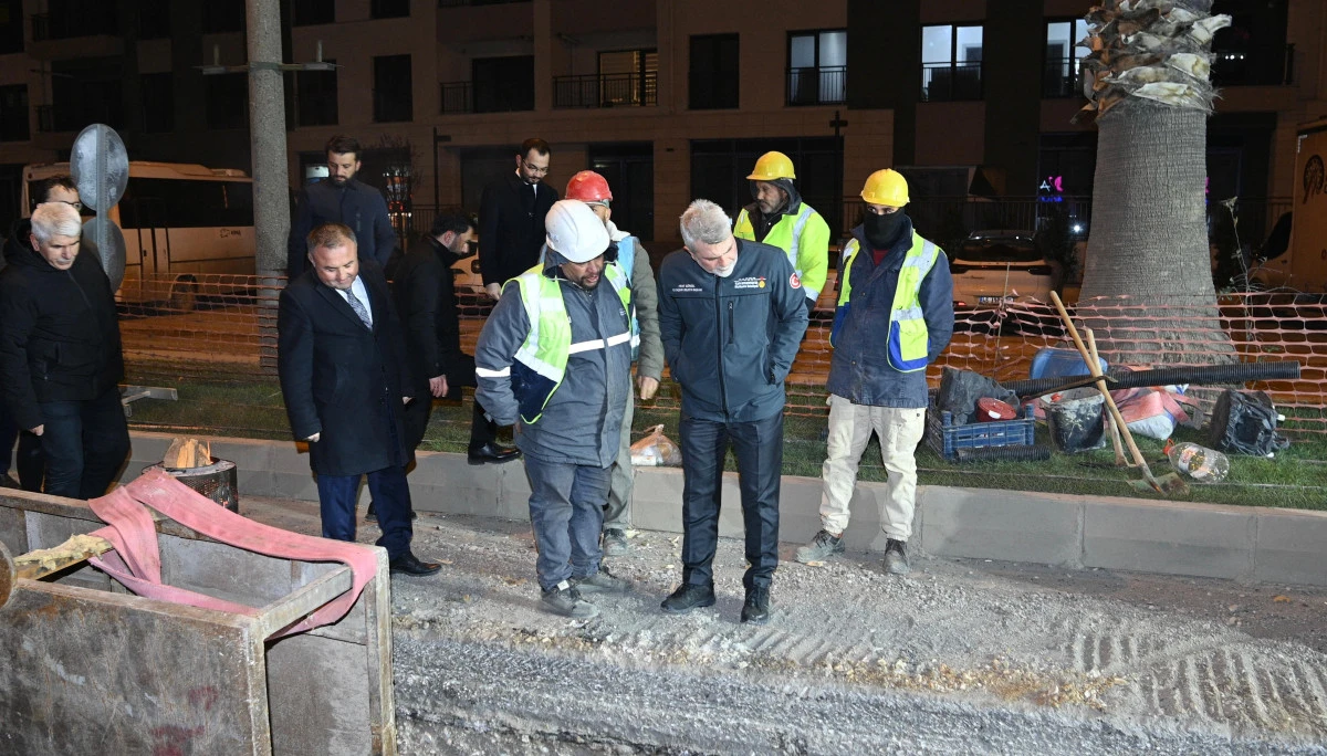 Başkan G&ouml;rgel, Şehir Merkezindeki Alt ve &Uuml;styapı &Ccedil;alışmalarını Yerinde İnceledi!