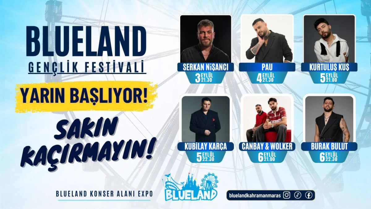 Blueland Gen&ccedil;lik Festivali Yarın Başlıyor: 500 TL&rsquo;ye Sınırsız Lunapark, Konserler &Uuml;cretsiz!