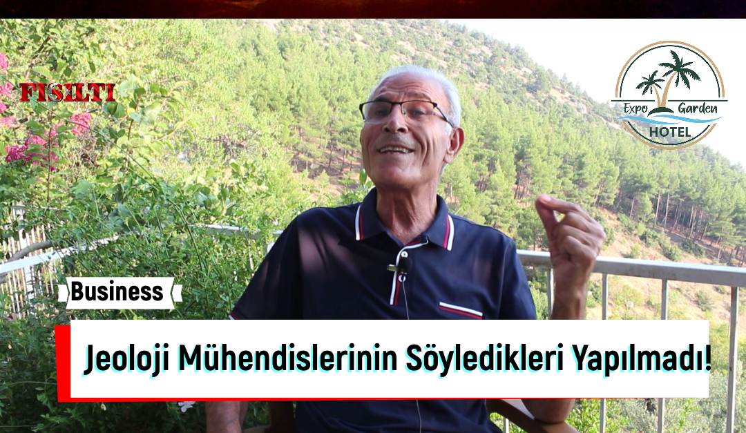 Jeoloji Mühendislerinin söyledikleri yerine getirilmedi!