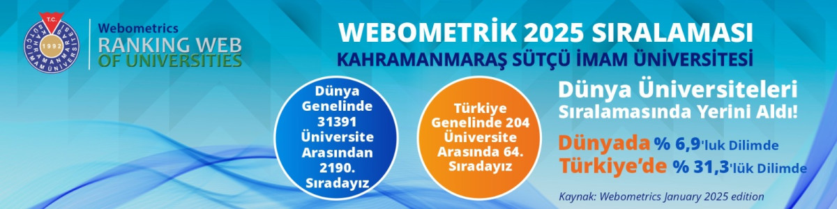 KSÜ, Webometrics 2025’te Büyük Başarıya İmza Attı!