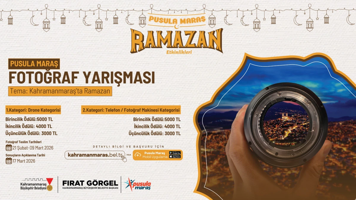 Pusula Maraş&rsquo;tan Gen&ccedil;lere Ramazan Temalı &Ouml;d&uuml;ll&uuml; Fotoğraf Yarışması!