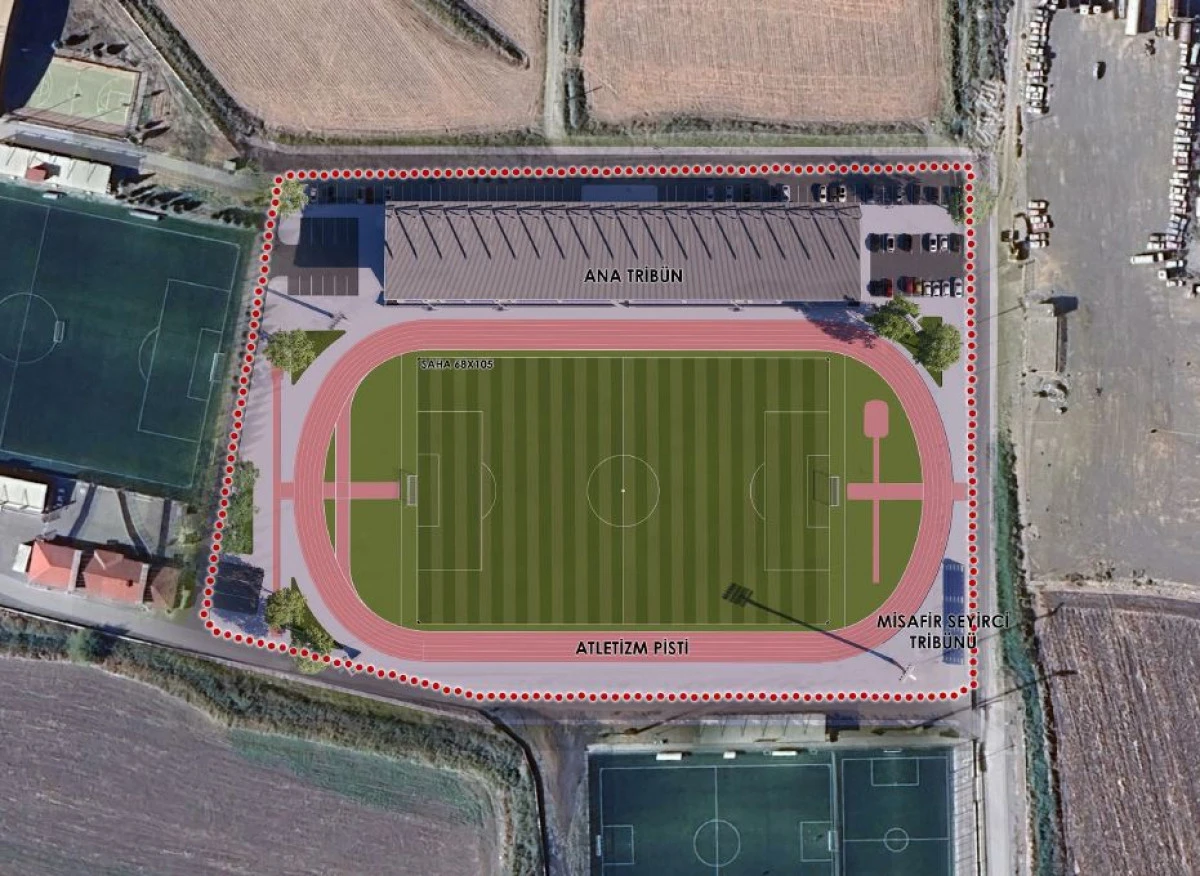 Şehrin 4 Bin Seyirci Kapasiteli Yeni Futbol Sahasında Sona Gelindi!